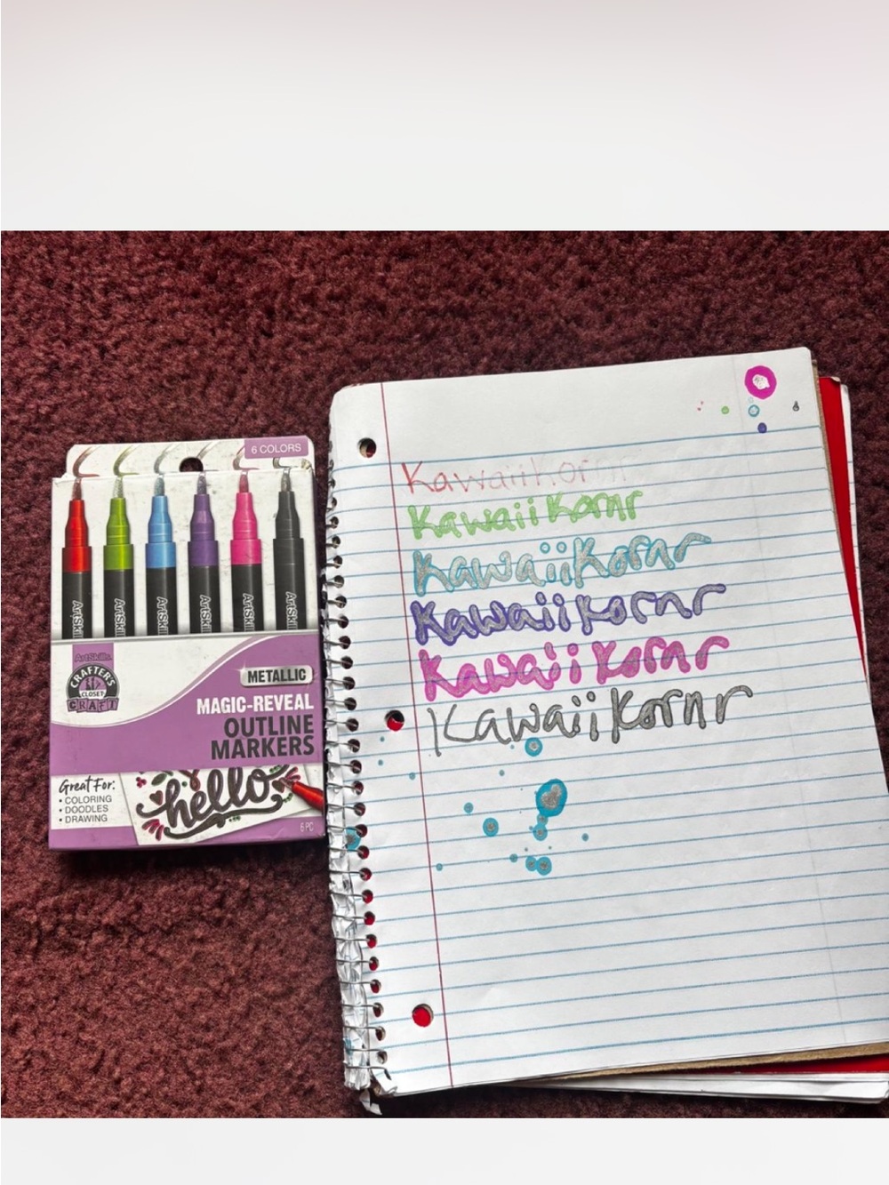 Metallic Outline Magic-Reveal Markers - Multi Color Set